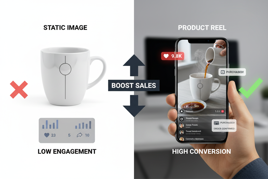 Why Product Reels Convert Better Than Static Images for Ecommerce Brands